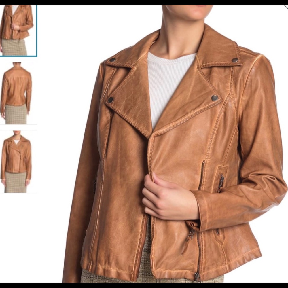 MAX STUDIO FAUX LEATHER JACKET